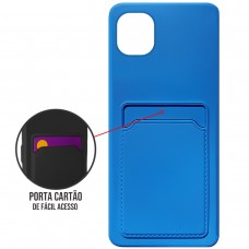 Capa para Motorola Moto Edge 20 Lite - Emborrachada Case Card Azul